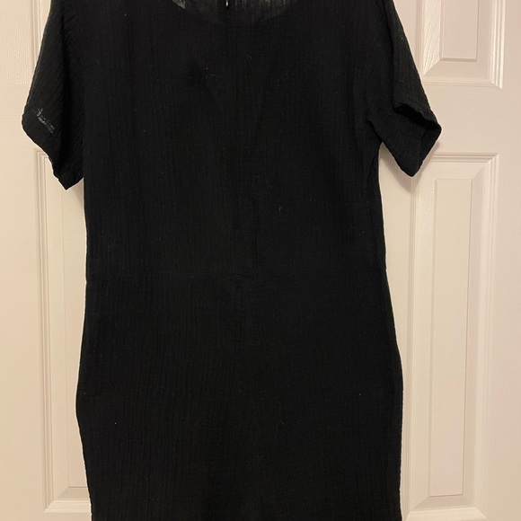 Eileen Fisher Organic cotton black small romper - Picture 2 of 3
